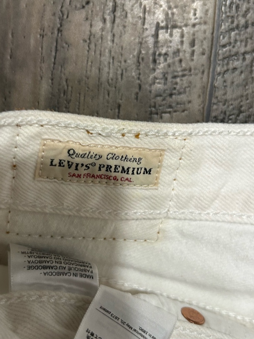 Levi’s Premium Wedgie Straight Jeans White High Rise W29 L28 100% Cotton - Picture 3 of 8